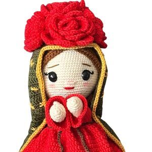 Handmade crochet Virgin of Guadalupe